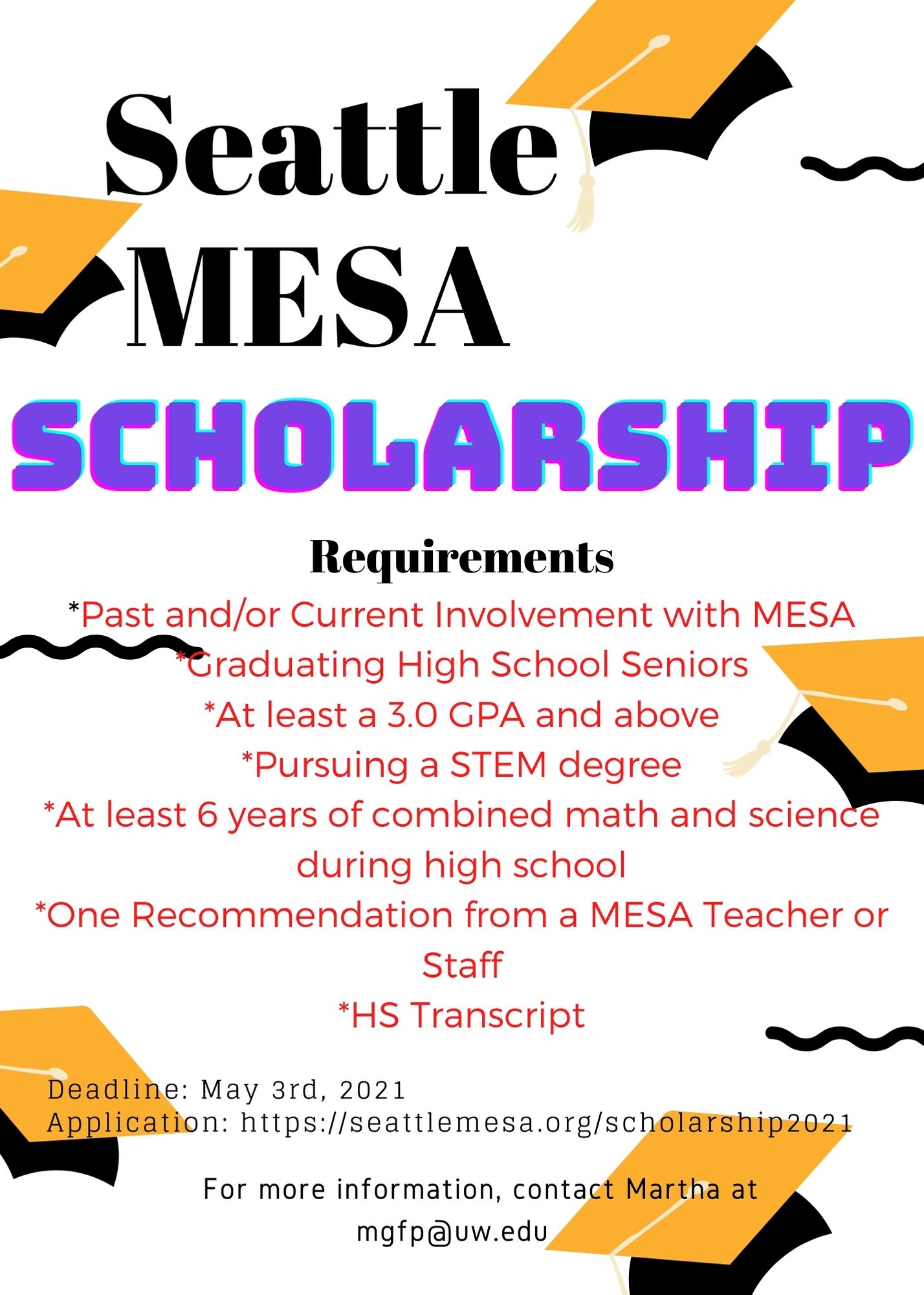 Seattle MESA Scholarship 2021